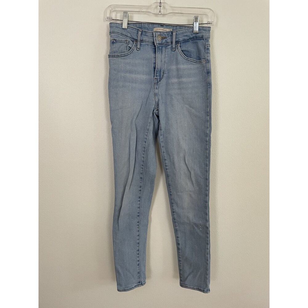 LEVI'S Womens 721 High Rise Skinny Jeans W26 L27 Blue Cotton